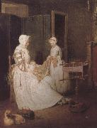 Jean Baptiste Simeon Chardin Hard-working mother painting